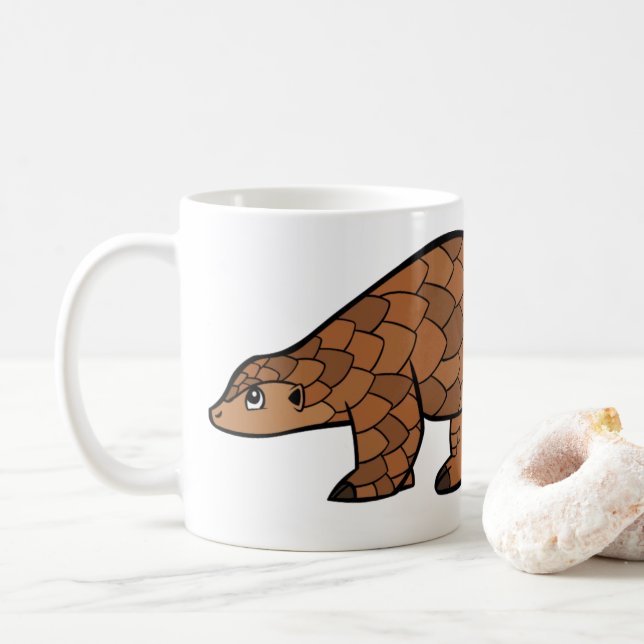 Mug Pangolin Espèces en voie de disparition (Avec donut)