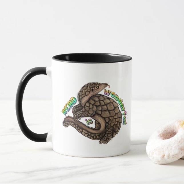 Mug Pangolin Weird est merveilleux (Avec donut)