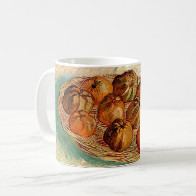 Mug Panier de pommes à Pissarro par Vincent van Gogh (Devant gauche)