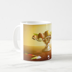 Mug Panier de verre avec des fruits et papillon