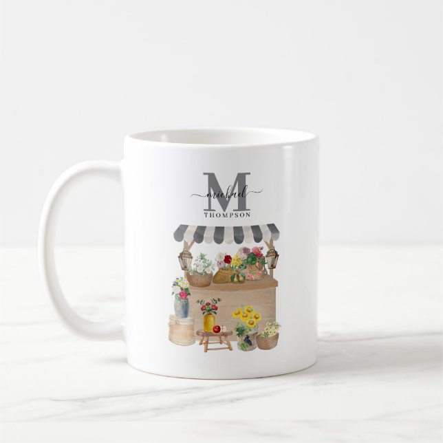 Mug Paniers à fleurs du marché agricole (Gauche)