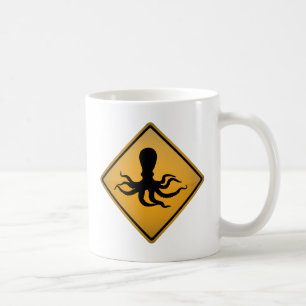Mug Panneau d'avertissement de poulpe