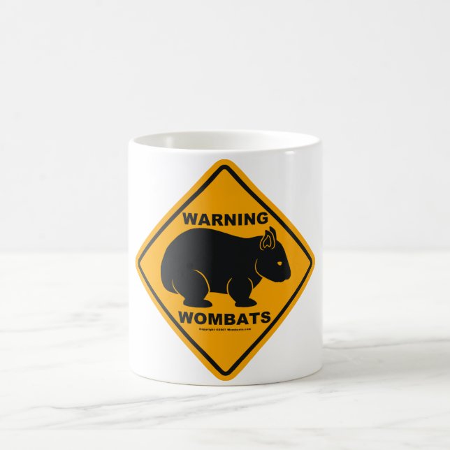 Mug Panneau d'avertissement de wombat (Centre)