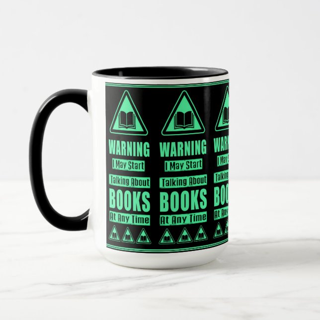 Mug Panneau d'avertissement pour les amateurs du Livre (Gauche)