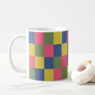 Mug Panneau de contrôle bleu rose jaune vert