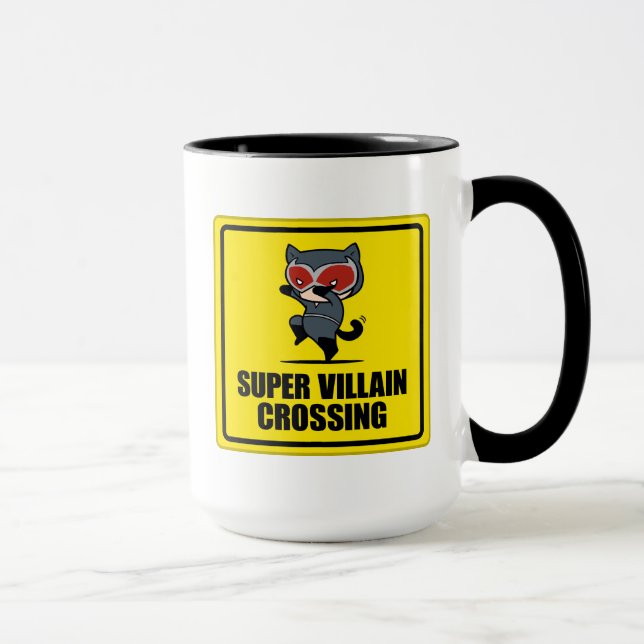 Mug Panneau de croisement Chibi Catwoman Super Villain (Droite)