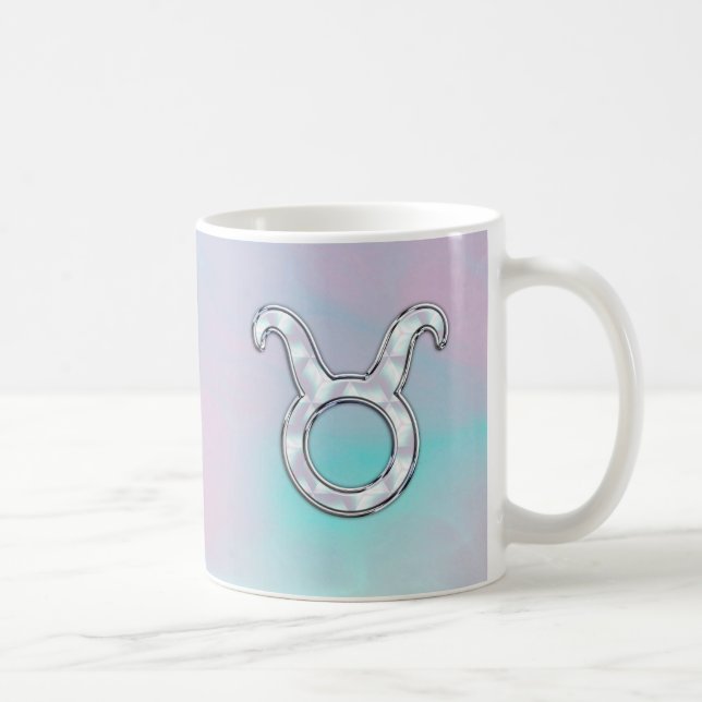 Mug Panneau de style Taurus de la Mère de Pearl Nacre (Droite)