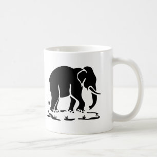 Mug Panneau de trekking des éléphants asiatiques devan