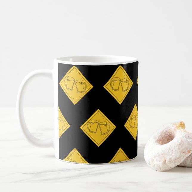 Mug Panneau des Amoureux de la Bière (Avec donut)