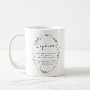 Mug Panneau étoile Capricorne Janvier Anniversaire Cad