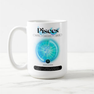Mug Panneau moderne Zodiac PIsces Quote d'eau Élément