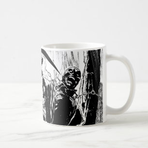 Mug Panneau noir de corps de lanterne - noir et blanc