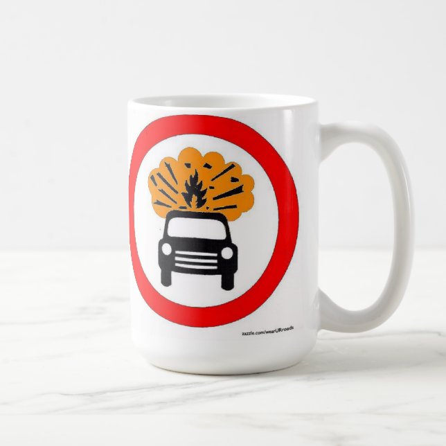 Mug Panneau routier de explosion d'Européen de (Droite)