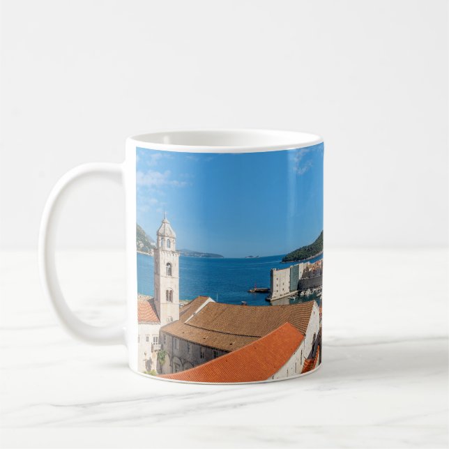 Mug Panorama de la ville de Dubrovnik - Croatie (Gauche)