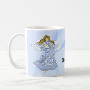 Mug Pansy flower Christian angel