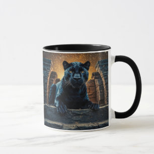 Mug Panthère noire et temple thaïlandais