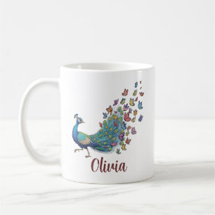 Mug Paon et Papillon Fantaisistes