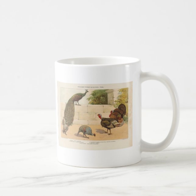 Mug Paon, la Turquie, et pintade (Droite)