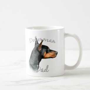 Mug Papa 2 du Pinscher de dobermann (noir)