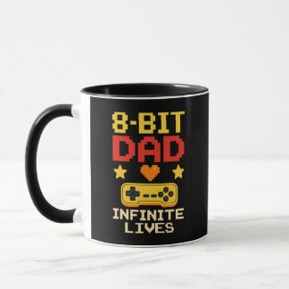 Mug Papa 8 bits avec vie infinie