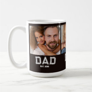 Mug Papa a établi Élégant 3 Cadeaux Photo Noir
