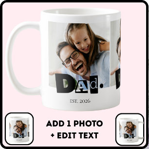 Mug Papa a établi une photo personnalisée moderne