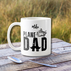 Mug PAPA AVION & Avion Vintage, Fête des Pères drôle