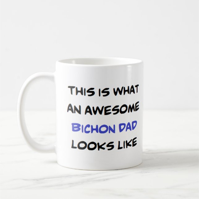 Mug papa bichon, génial (Gauche)