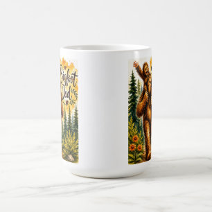 Mug Papa Bigfoot Aquarelle Sasquatch Père Forêt 