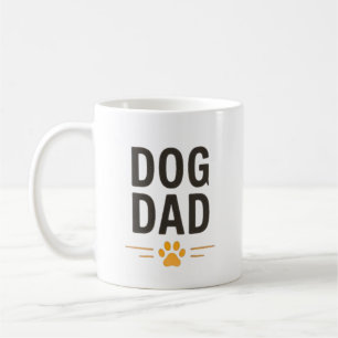 Mug Papa Chien avec Dessin Simple de Patte