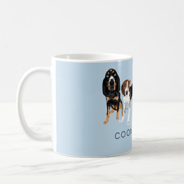 Mug Papa de Coonhound bleu clair (Gauche)