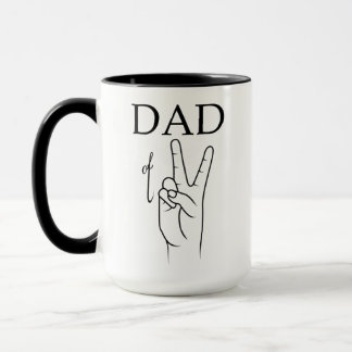 Mug PAPA DE DEUX, père de jumeaux, père de trois