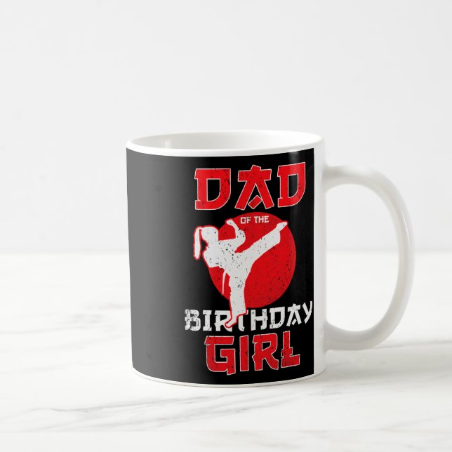 Mug Papa De L'Anniversaire Karate Taekwondo Girl Marti (Droite)