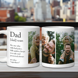 Mug Papa Définition Drôle et coeur Photo de famille