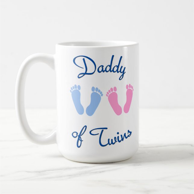 Mug Papa des jumeaux Empreintes (Gauche)