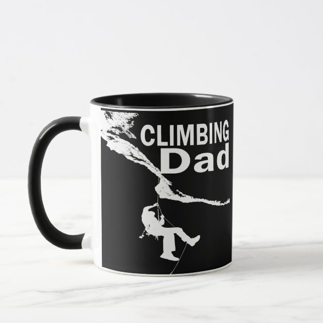 Mug Papa d'escalade de roche drôle (Gauche)