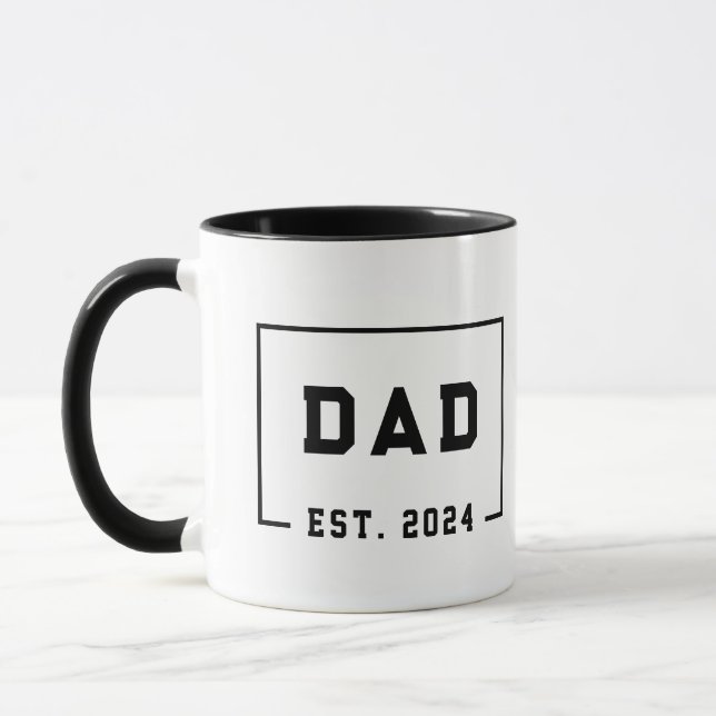 Mug Papa est 2024 Faire-part bébé promu à papa (Gauche)