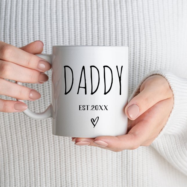 Mug Papa Est 2025 Nouveaux Parents Première Fois Papa  (Créateur téléchargé)