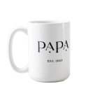Papa Est. Date avec les noms des enfants | Texte m