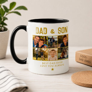 Mug Papa et fils Or Famille 6 Photo