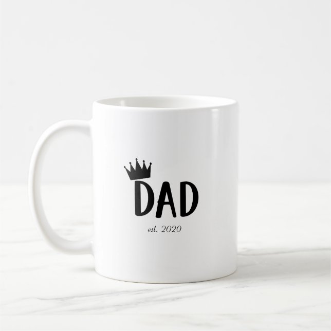 Mug Papa établi 2020 | Personnalisé (Gauche)