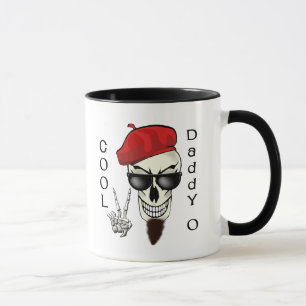 Mug Papa frais - crâne de beatnik d'O