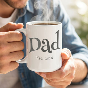 Mug Papa Fun Gras Simple Papa Établit Nouveau Papa