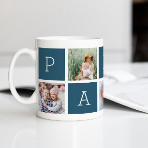 Mug Papa   Grand-père 5 Collage photo
