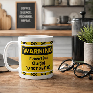 Mug Papa Introverti en Charge Cadeau Drôle pour Mari