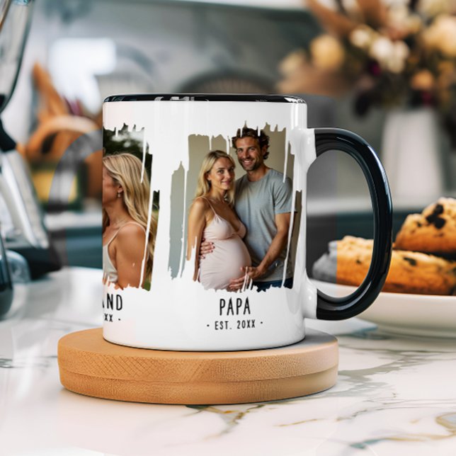 Mug Papa Jalons Photos & Années Cadeau texte personnal (Créateur téléchargé)