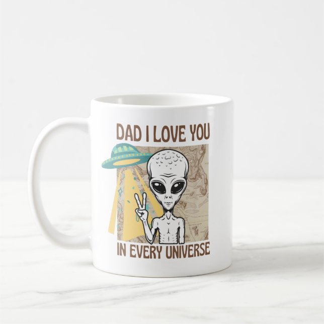 Mug Papa, je t'aime dans tous les univers (Gauche)