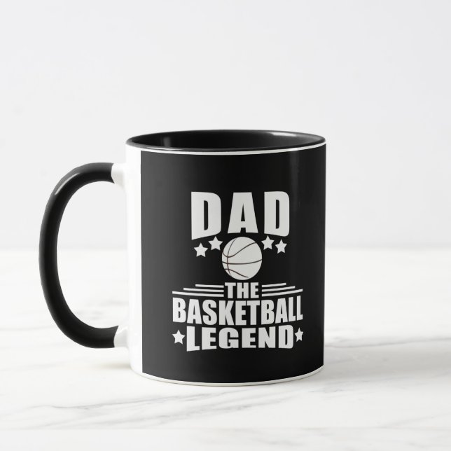 Mug Papa la légende du basket-ball drôle cadeaux de fê (Gauche)