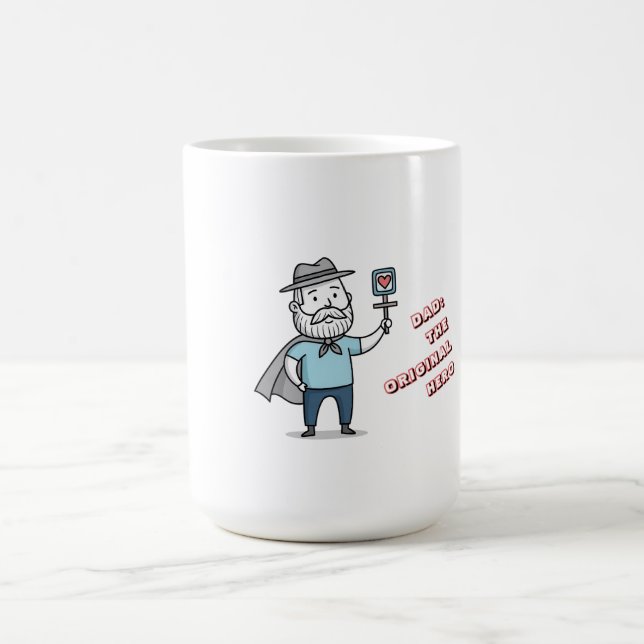 Mug Papa le héros original Fête des pères personnalisa (Centre)