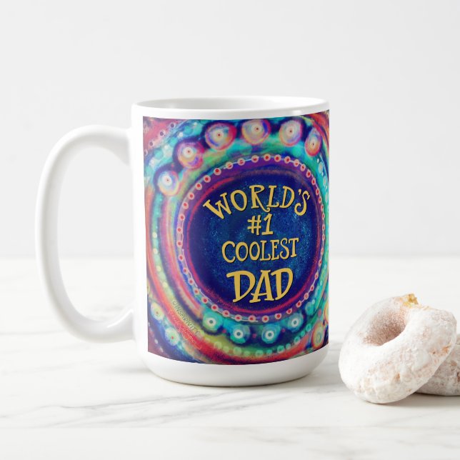 Mug Papa le plus froid du monde Inspirivée moderne (Avec donut)